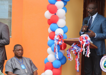 President Weah Speaking when he Launched the Prototype of the Pro Poor Housing Units.EXECUTIVE MANSION