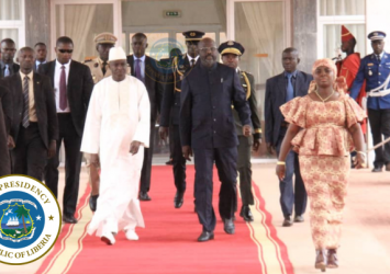 President Weah and Senegal Prime Minister walk on the red carpet towards the aircraft as the Liberian Delegation departs DakarExecutive Mansion