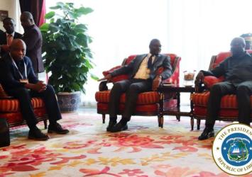 President Weah and some members of the Liberian Delegation in China EXECUTIVE MANSION