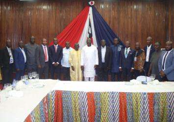 President Weah in a Photo-shot with WAFU Officials and some of his Government Officials.EXECUTIVE MANSION