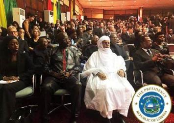 President Weah seated at the funeral ceremony of Kofi AnnanExecutive Mansion