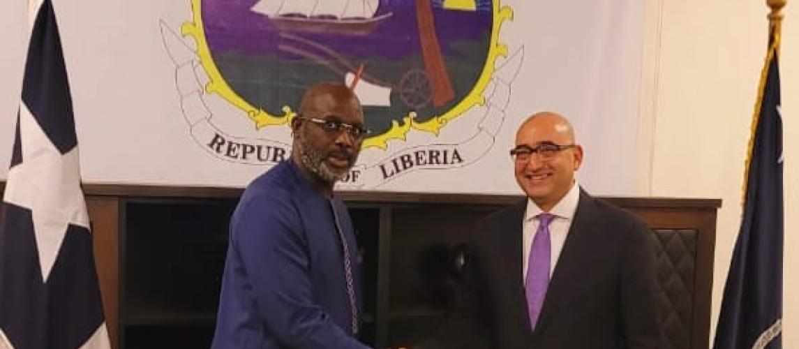 President Weah Receives Letter of Credence From Egyptian Envoy
